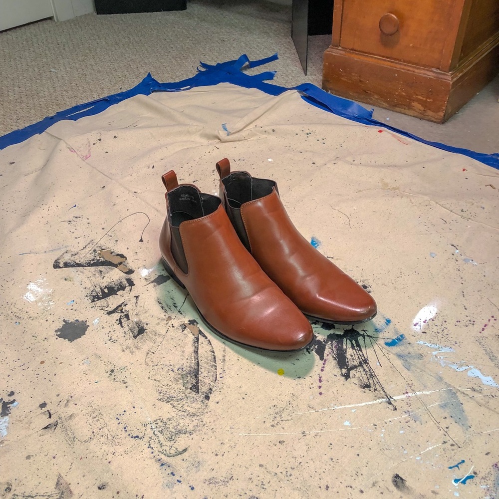 Beautiful Brown Pleather Boots By ASOS
